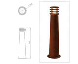 Rusty Round 700mm illuminated bollard - on this page