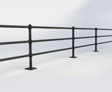 ASF Stowe 3-rail recycled cast iron post - on this page