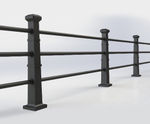 ASF Ascot 3-rail recycled cast iron post