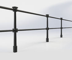 ASF Berkeley recycled cast iron 2-rail post