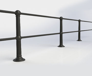 ASF Belgrave recycled cast iron 2-rail post