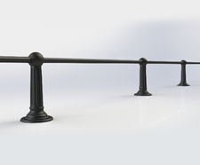 ASF Belgrave recycled cast iron knee rail post