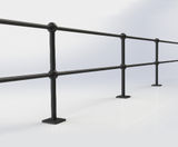 ASF Buckden 2-rail recycled cast iron post - on this page