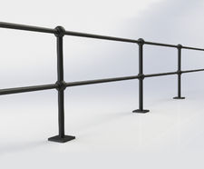 ASF Buckden 2-rail recycled cast iron post