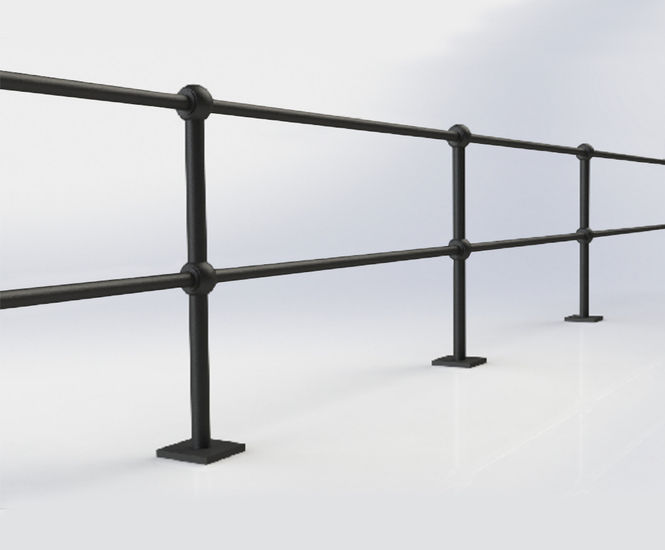 ASF Buckden 2-rail recycled cast iron post