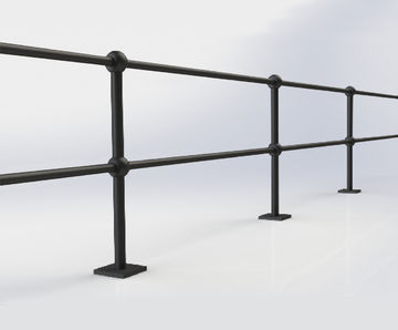 ASF Buckden 2-rail recycled cast iron post