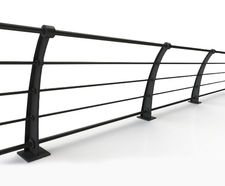 ASF Quayside 5-rail recycled cast iron post