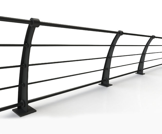 ASF Quayside 5-rail recycled cast iron post