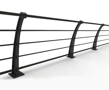 ASF Quayside 5-rail recycled cast iron post