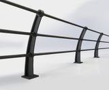 ASF Quayside 3-rail recycled cast iron post - on this page