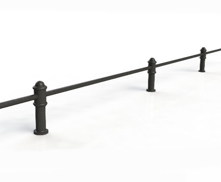 ASF Blenheim recycled cast iron knee rail post