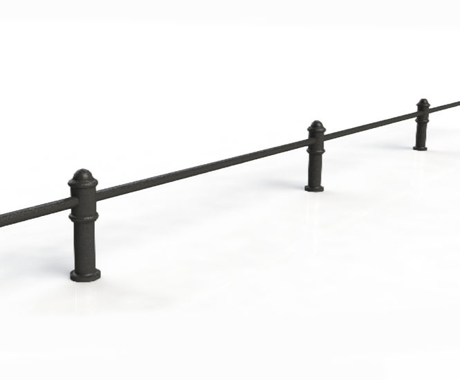 ASF Blenheim recycled cast iron knee rail post