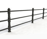 ASF Blenheim 3-rail recycled cast iron post - on this page