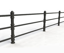 ASF Blenheim 3-rail recycled cast iron post