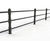 ASF Blenheim 3-rail recycled cast iron post 0