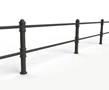 ASF Blenheim 2-rail recycled cast iron post