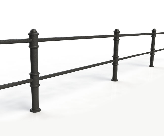 ASF Blenheim 2-rail recycled cast iron post