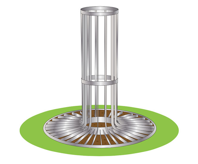 ASF 3001 laser-profiled / fabricated tree grille/ guard