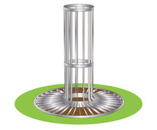 ASF 3001 steel laser-cut tree grille guard system