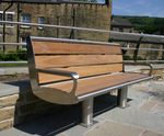 ASF 6012 stainless steel and timber seat