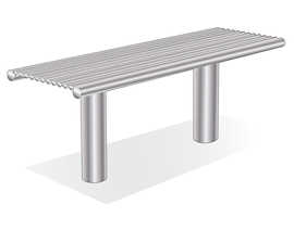 ASF 6019 stainless steel bench