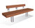 ASF 6017 stainless steel / mild steel seat + timber slat 0