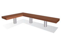 ASF 6018 stainless steel/mild steel and timber bench