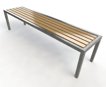 ASF Utility stainless steel / timber bench