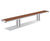 ASF 6011 stainless steel and timber bench 0