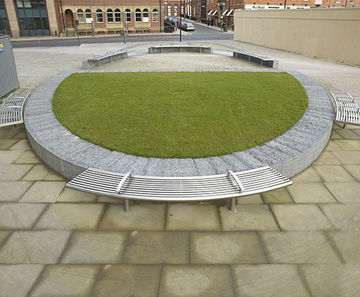 ASF Leeds West End stainless steel bench seat