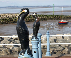 Cast post & rail sculptures, Tern Project, Morecambe