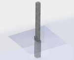 ASF square removable bollard