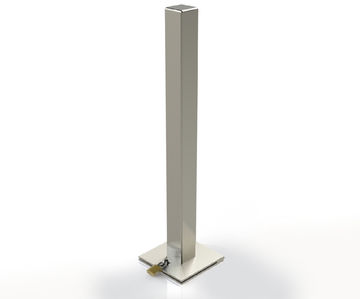 ASF square fold down bollard