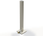 ASF square fold down utility bollard