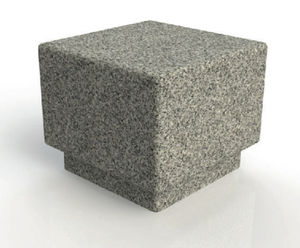 ASF Cubist granite bollard seat 600