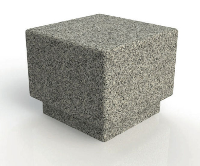 ASF Cubist granite bollard seat 600