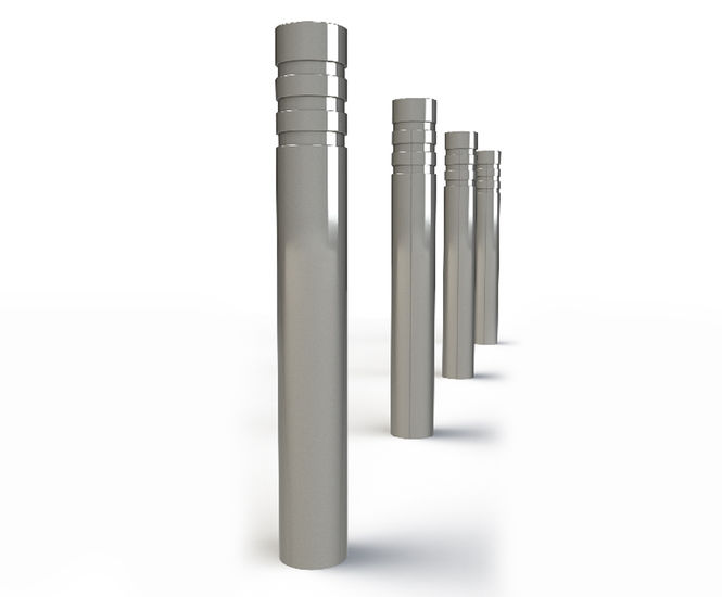 ASF 012 triple recessed steel bollard