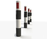 ASF 013 high-visibility steel bollards - on this page