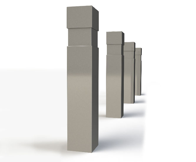 ASF 003-100 square steel bollard