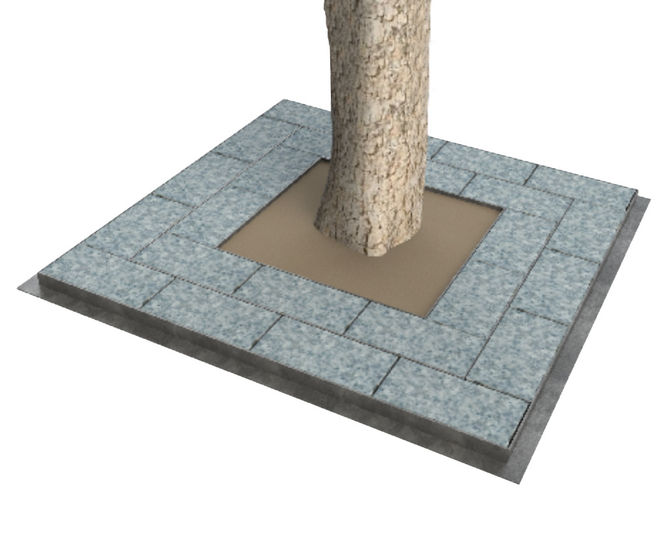 ASF MaxPave stainless steel square tree grille