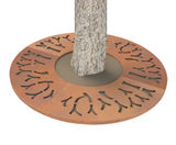 ASF Branch round corten steel tree grille - on this page
