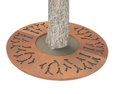 ASF Branch round corten steel tree grille