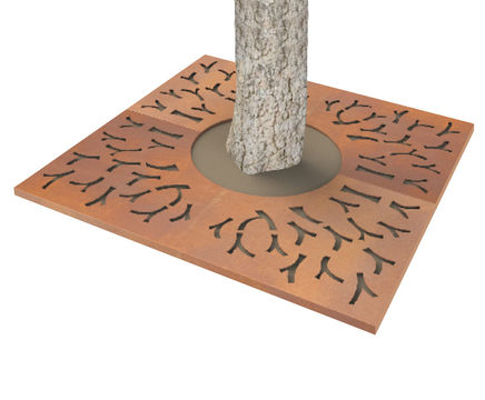 ASF Branch square corten tree grille