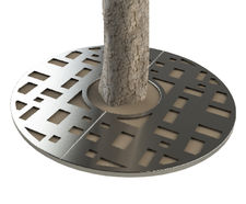 ASF Cubes round stainless steel tree grille