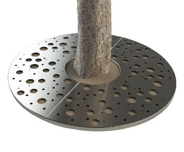 ASF Planet round stainless steel tree grille