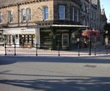 Cast iron post and panel with top rail for town centre - on this page