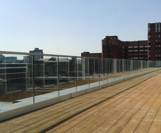 ASF Pro channel fixed glass balustrade