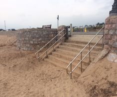 Stainless steel handrailing for Exmouth Beach