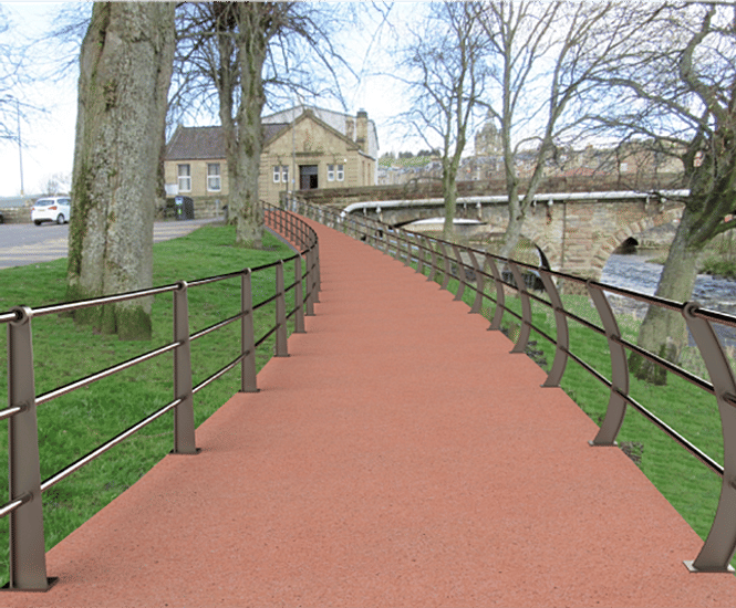ASF Hawick - cast iron post and rail system