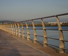 ASF 4-rail stainless steel quayside posts - Swansea